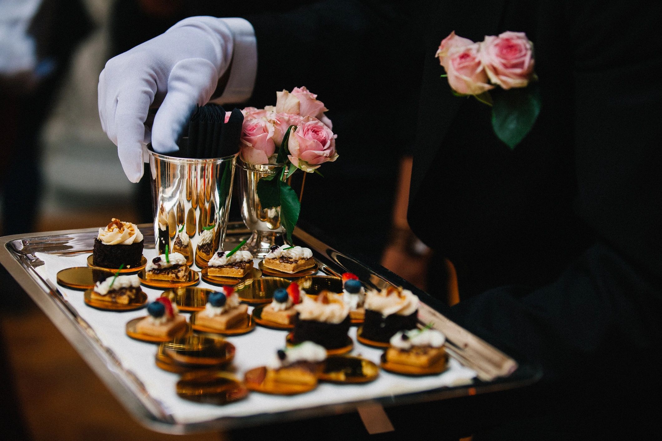 Wedding reception catering — luxury elegant table